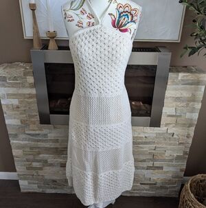 Old Navy Strapless White Crochet Dress